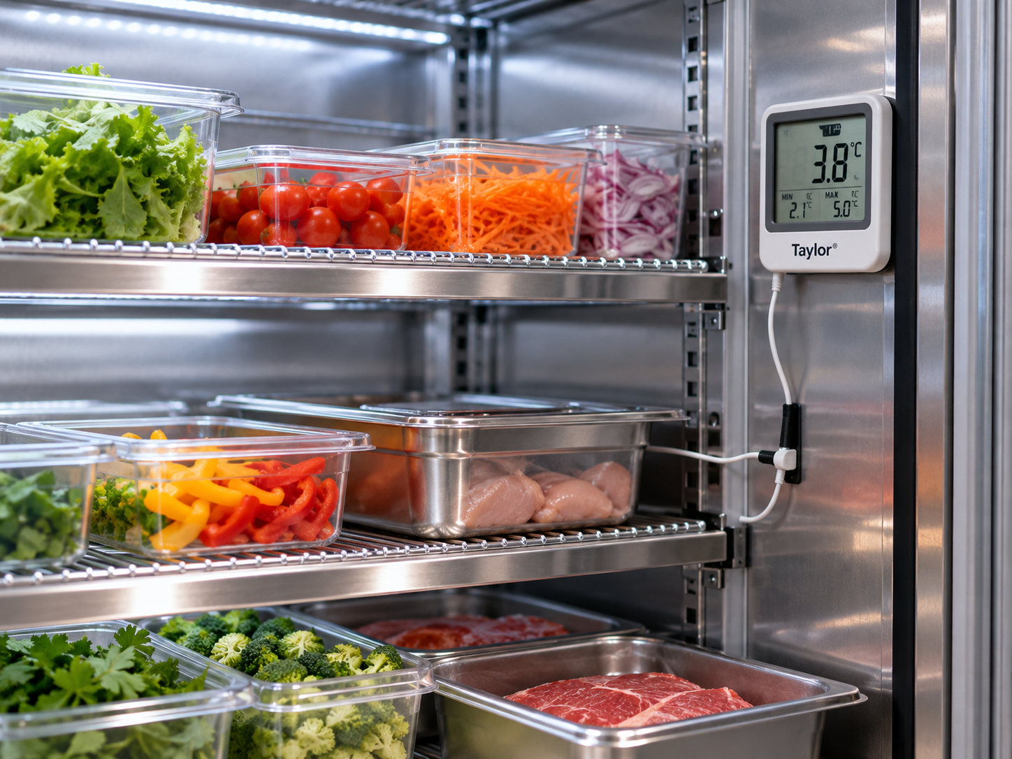 Control de temperatura en un refrigerador profesional